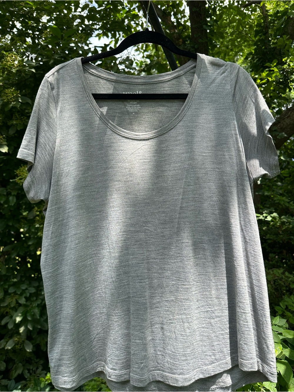 Wool& Stella Scoop Neck Short Sleeve Tee - Heather Gray